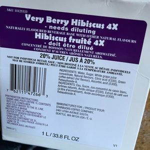 Starbucks very berry hibiscus base